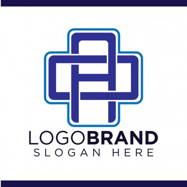 Cross tıbbi Logo vektörü ile Ao İlk Mektup