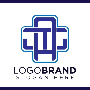 Cross tıbbi Logo vektörü ile İlk Mektup'ta