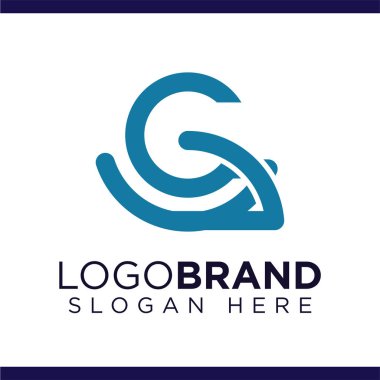 G harfi logo vektör şablonu