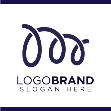 m Harf Spiral Logo Vektör şablonu