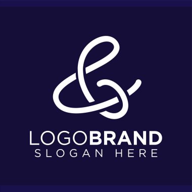 ampersand line logo vektör şablonu