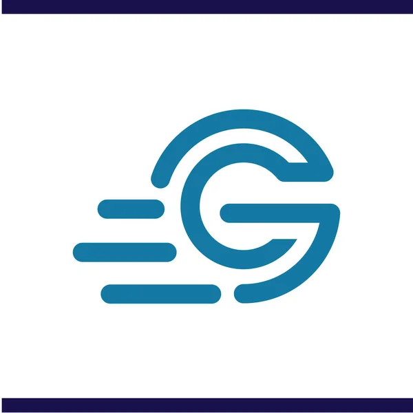G harfi logo vektör şablonu — Stok Vektör