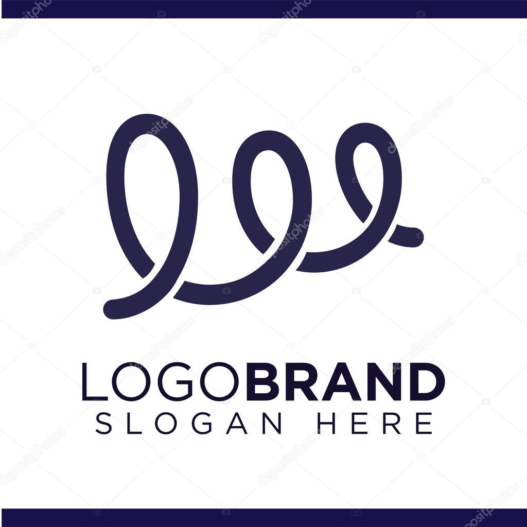 W Letter Spiral Logo Vector template
