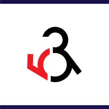 üç altı ve beş sayı logo vektörü