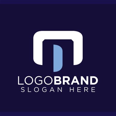 M harfi logo vektör şablonu
