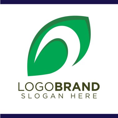 Yaprak Logo vektör şablonundaki D Harfi