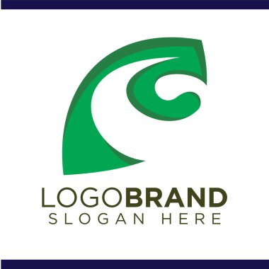 Yaprak Logo vektör şablonunda G Harfi