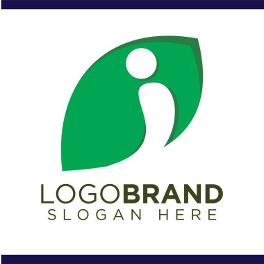 Yaprak Logo vektör şablonunda J Harfi