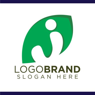 Yaprak Logo vektör şablonunda J Harfi