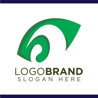 Yaprak Logo vektör şablonundaki O Harfi