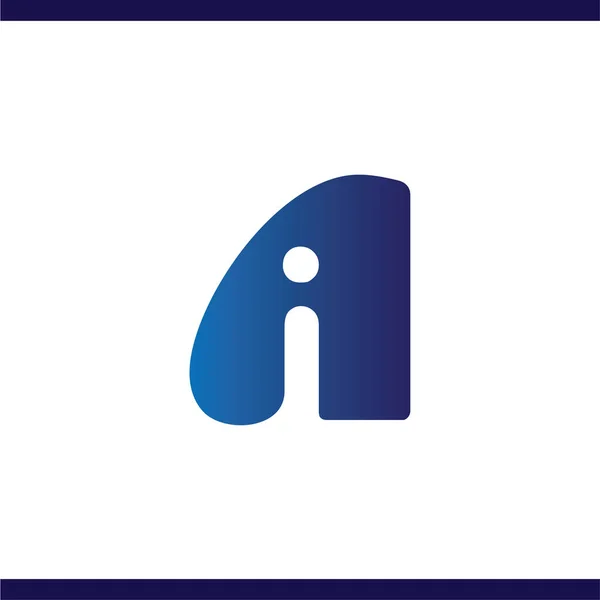 AI eerste brief lijn logo vector sjabloon — Stockvector