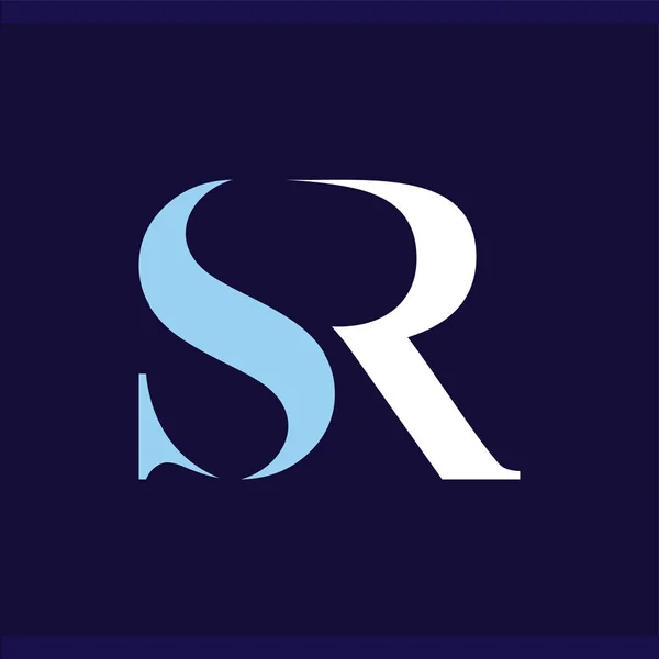 Sr İlk Harf logosu vektör şablonu
