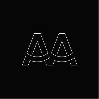 Aa İlk Harf Satırı Logo Vektörü