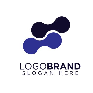 S Letter Connect daire logo vektörü