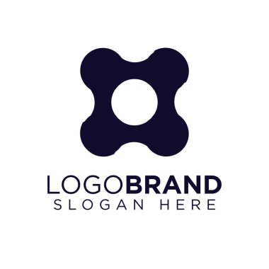 O Letter Connect daire logo vektörü