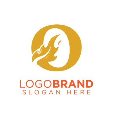 Alev Ateşi logo vektörü ile O Mektup