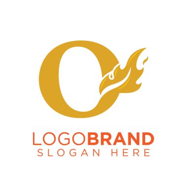 Alev Ateşi logo vektörü ile Q Harfi