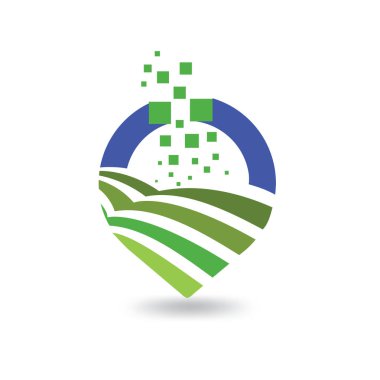 Pin Yetiştirme Alanı ve püskürtme makinesi logo vektörü