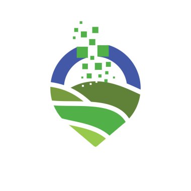 Pin Yetiştirme Alanı ve püskürtme makinesi logo vektörü