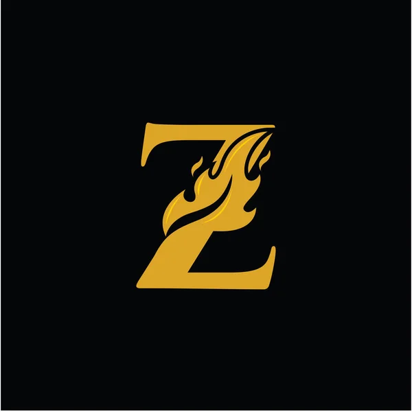 Z文字炎火のロゴベクトル — ストックベクタ