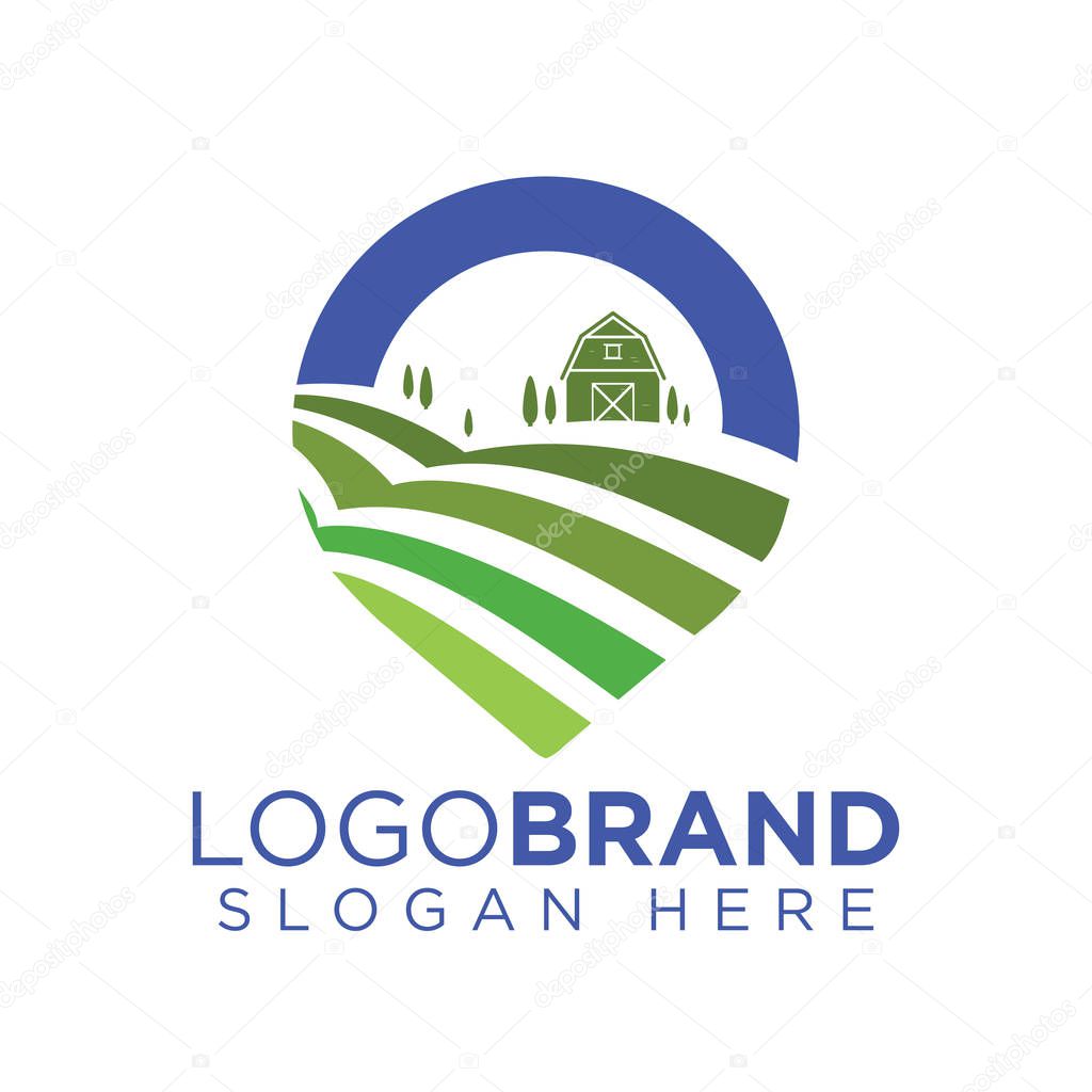 Pin Growing Area logo vector