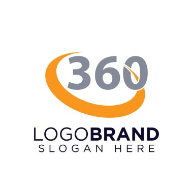 üç yüz altmış sayı logo vektör. 360 Logo