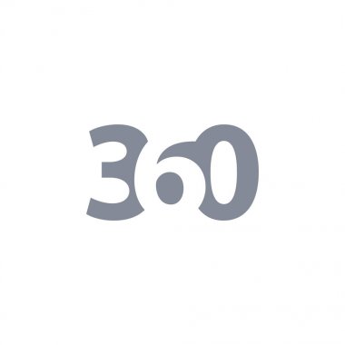 üç yüz altmış sayı logo vektör. 360 Logo
