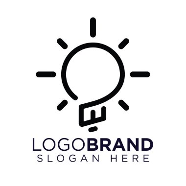 yaratıcı ampul Logo vektörü ile w Mektup