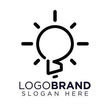 Yaratıcı ampul Logo vektörü ile B Harfi
