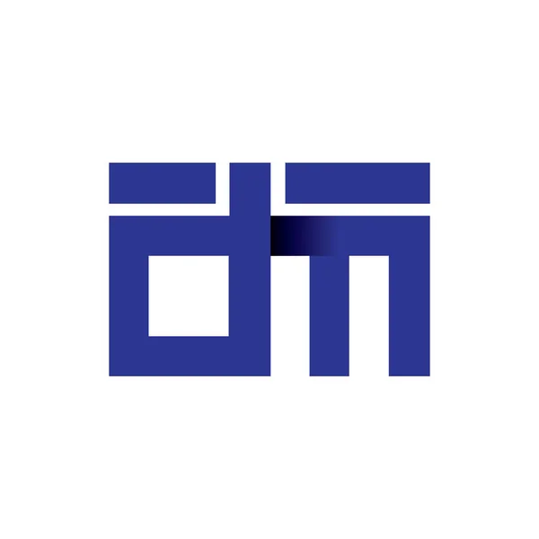 Dm Carta inicial minúscula Vector de icono de logotipo vinculado — Archivo Imágenes Vectoriales