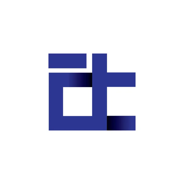 DT počáteční písmeno malé symbol propojené ikony loga — Stockový vektor