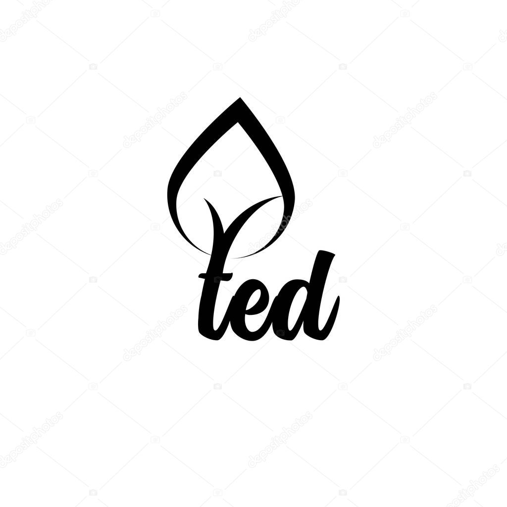 ted Letter with tree logo vector
