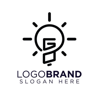 Yaratıcı ampul Logo vektörü ile İlk Mektup git