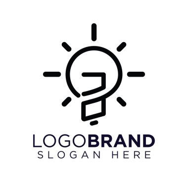 Yaratıcı ampul Logo vektörü ile Jo İlk Mektup