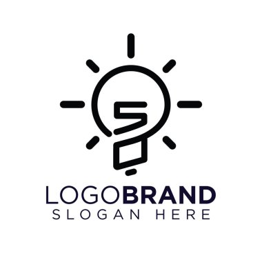 Yani Yaratıcı ampul Logo vektörü ile İlk Mektup