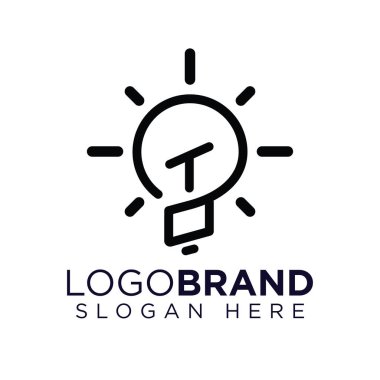 Yaratıcı ampul Logo vektörü ile İlk Mektup için
