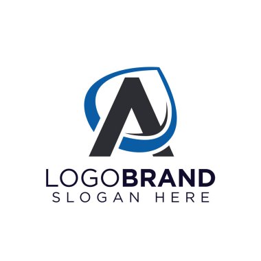 Su damlacıklı Bir Mektup Logo Vektör