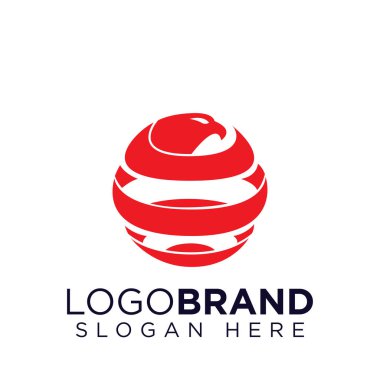 Global kartal logo şablonu