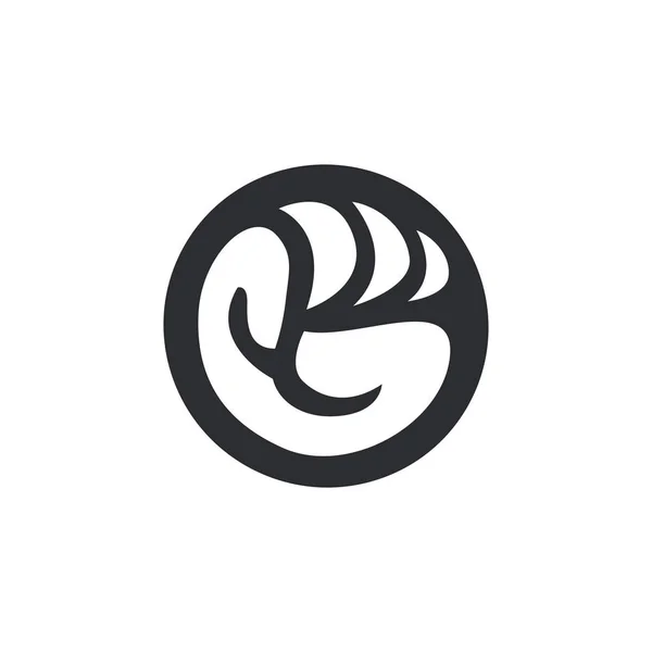 G Fist Circle Logo şablonu — Stok Vektör
