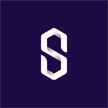 S Letter 3d Logo şablonu