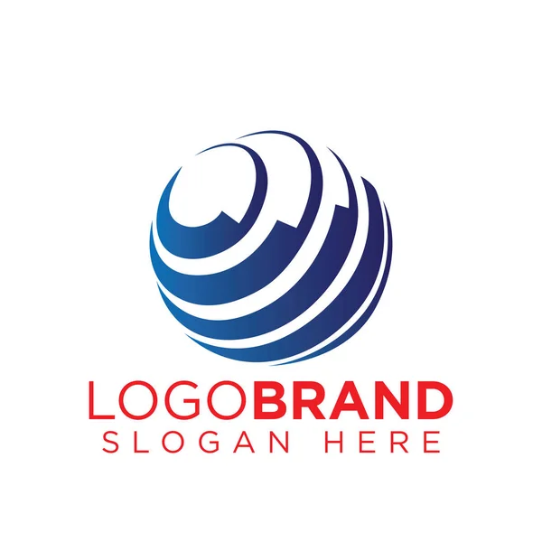 Modelo de logotipo de tecnologia global Ilustrações De Stock Royalty-Free