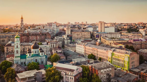 Kharkiv Ukraine panorama af byen fra en højde - Stock-foto