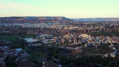 Peri bacaları, Ürgüp, Kapadokya havadan görünümü,