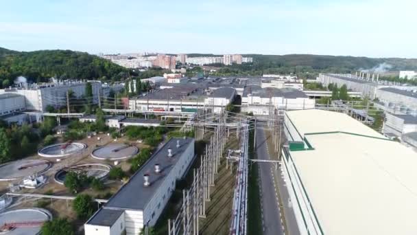 Wilayah pabrik dari ketinggian... — Stok Video