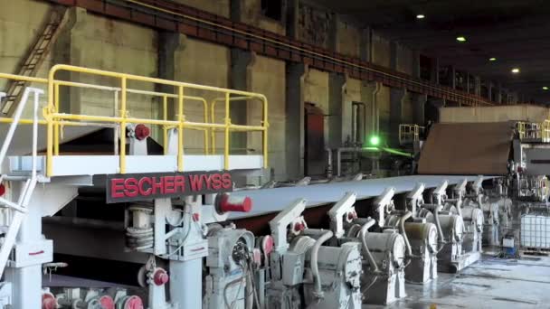 Factory production workshops utrustning och produkter — Stockvideo