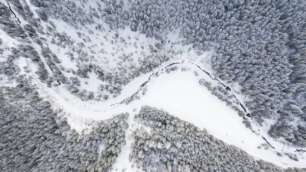 Hood Dağı kışın karla kaplı, havadan ateş ediyor.