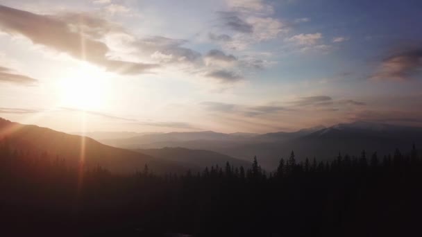 일몰 빛에 안개 히말라야 산맥입니다. 4k Uhd — 비디오