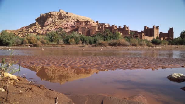 Kasbah Ait Ben Haddou in the Atlas Mountains, — Stock Video