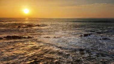 Gün batımı Marrakesh Fas Atlantik okyanus plaj