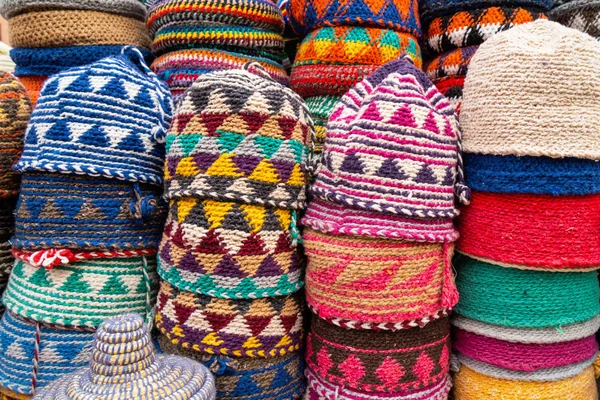 Colorful dish souvenirs for sale in a shop in Morocco